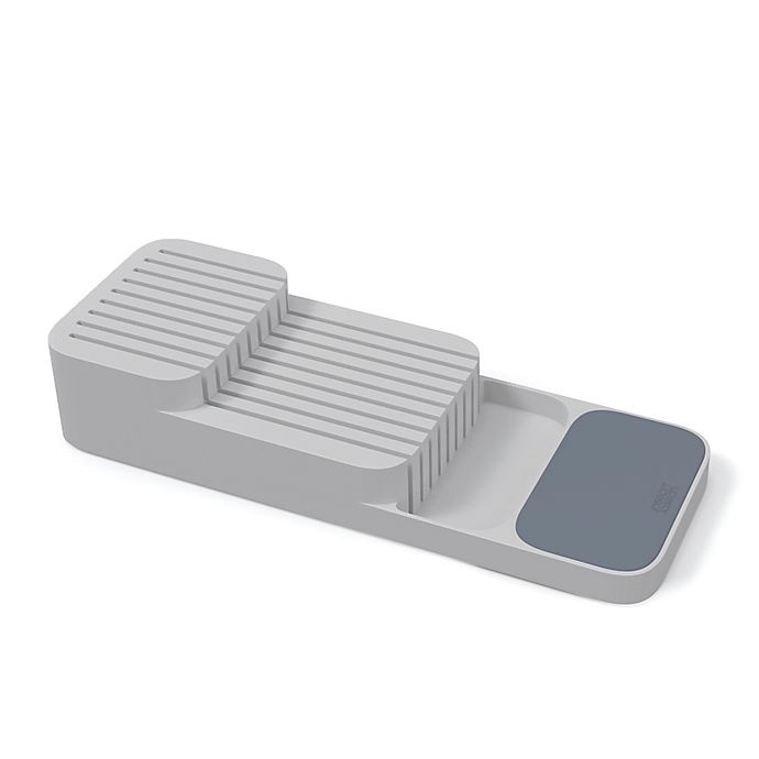 slide 1 of 4, Joseph Joseph DrawerStore 2-Tier Compact Knife Organizer - Grey, 1 ct