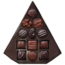 RUSSELL STOVER Christmas Assorted Milk & Dark Chocolate Candy Tree-Shaped Gift Box, 6.3 oz.