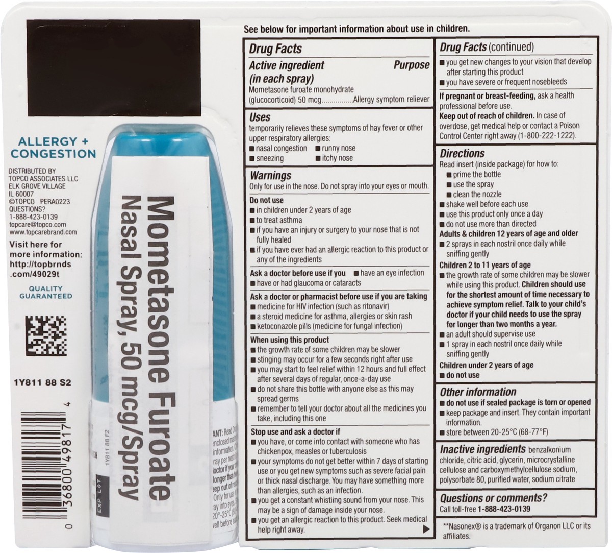 slide 13 of 16, TopCare Health 50 mcg Full Prescription Strength Non-Drowsy Allergy Spray 1 ea, 1 ct