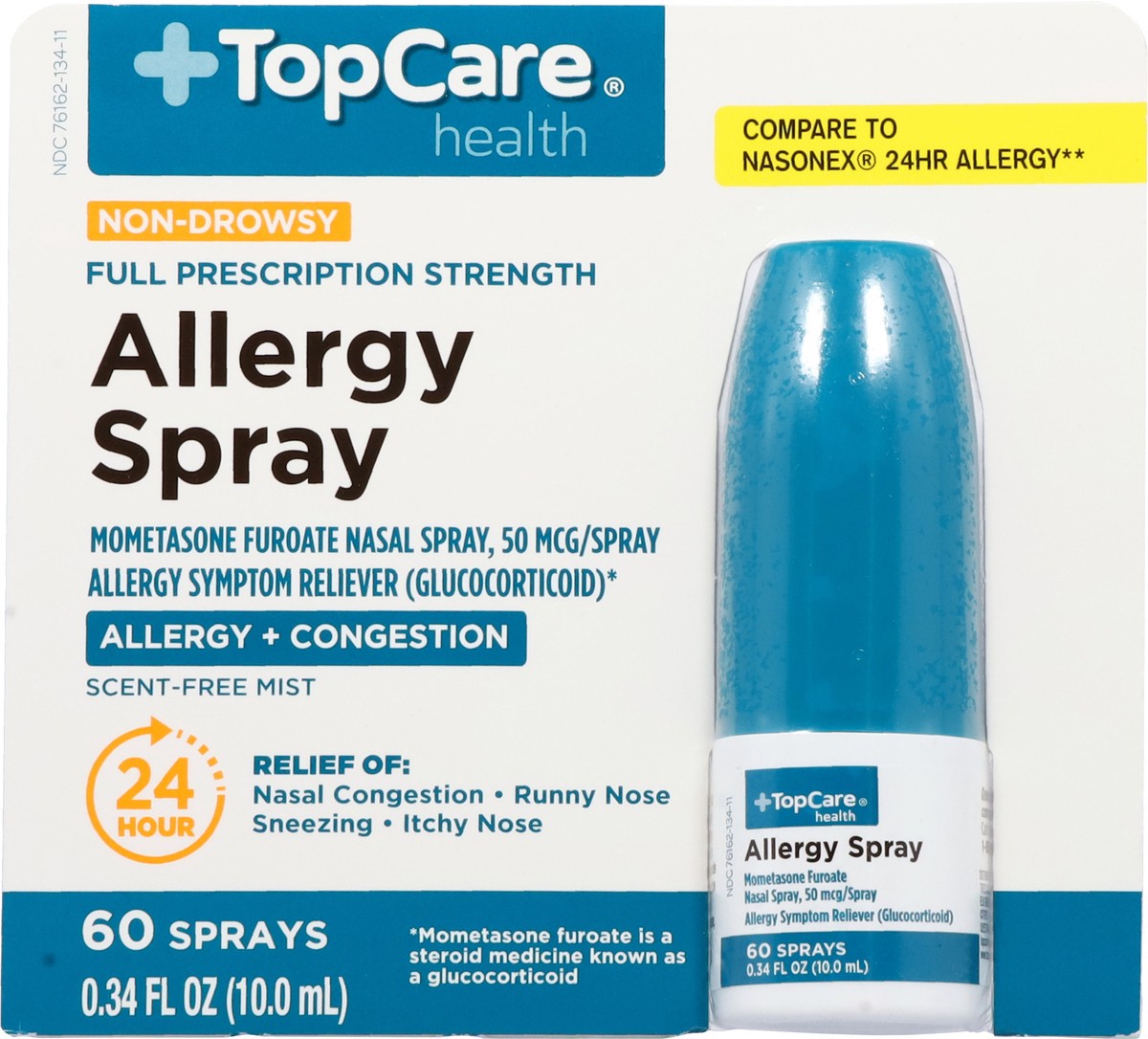 slide 2 of 16, TopCare Health 50 mcg Full Prescription Strength Non-Drowsy Allergy Spray 1 ea, 1 ct