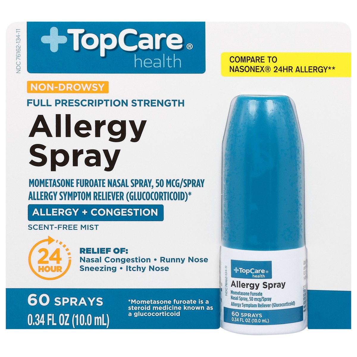 slide 7 of 16, TopCare Health 50 mcg Full Prescription Strength Non-Drowsy Allergy Spray 1 ea, 1 ct