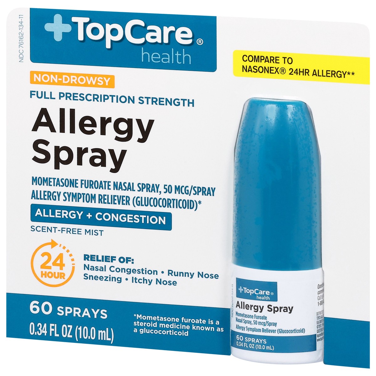 slide 4 of 16, TopCare Health 50 mcg Full Prescription Strength Non-Drowsy Allergy Spray 1 ea, 1 ct