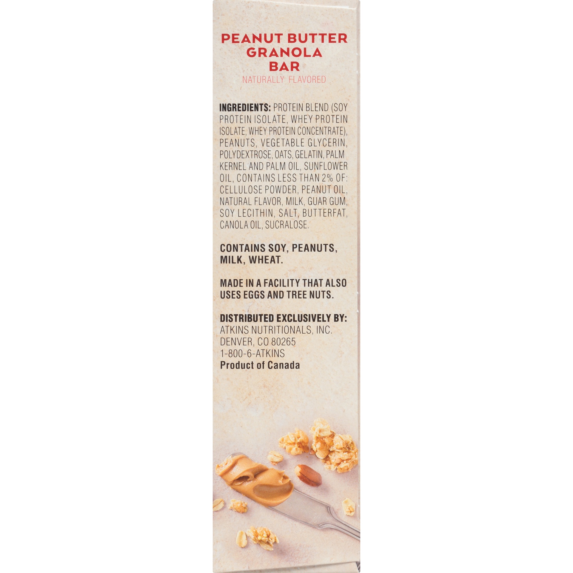 slide 5 of 8, Atkins Advantage Peanut Butter Granola Bars, 5 ct; 1.69 oz