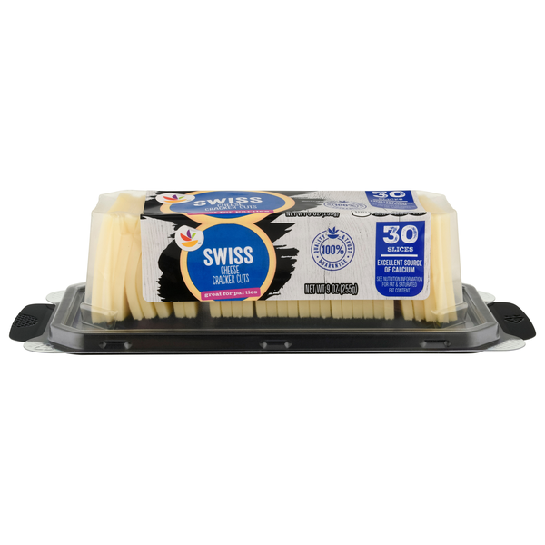 slide 1 of 1, GIANT Cracker Cuts Swiss Cheese Slices - 30 ct, 30 ct; 9 oz