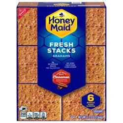 HONEY MAID Fresh Stacks Cinnamon Graham Crackers, Travel Snacks, 12.2 oz (6 Multi Snack Packs)