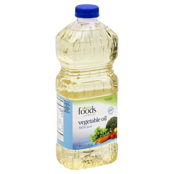 slide 1 of 1, Lowes Foods Vegetable Oil 100% Pure, 48 oz