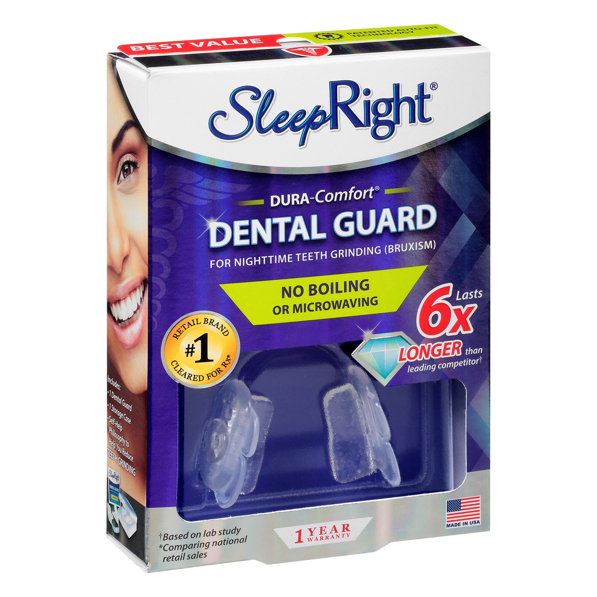 slide 3 of 11, SleepRight Dura-Comfort Dental Guard 1 ea, 1 ct