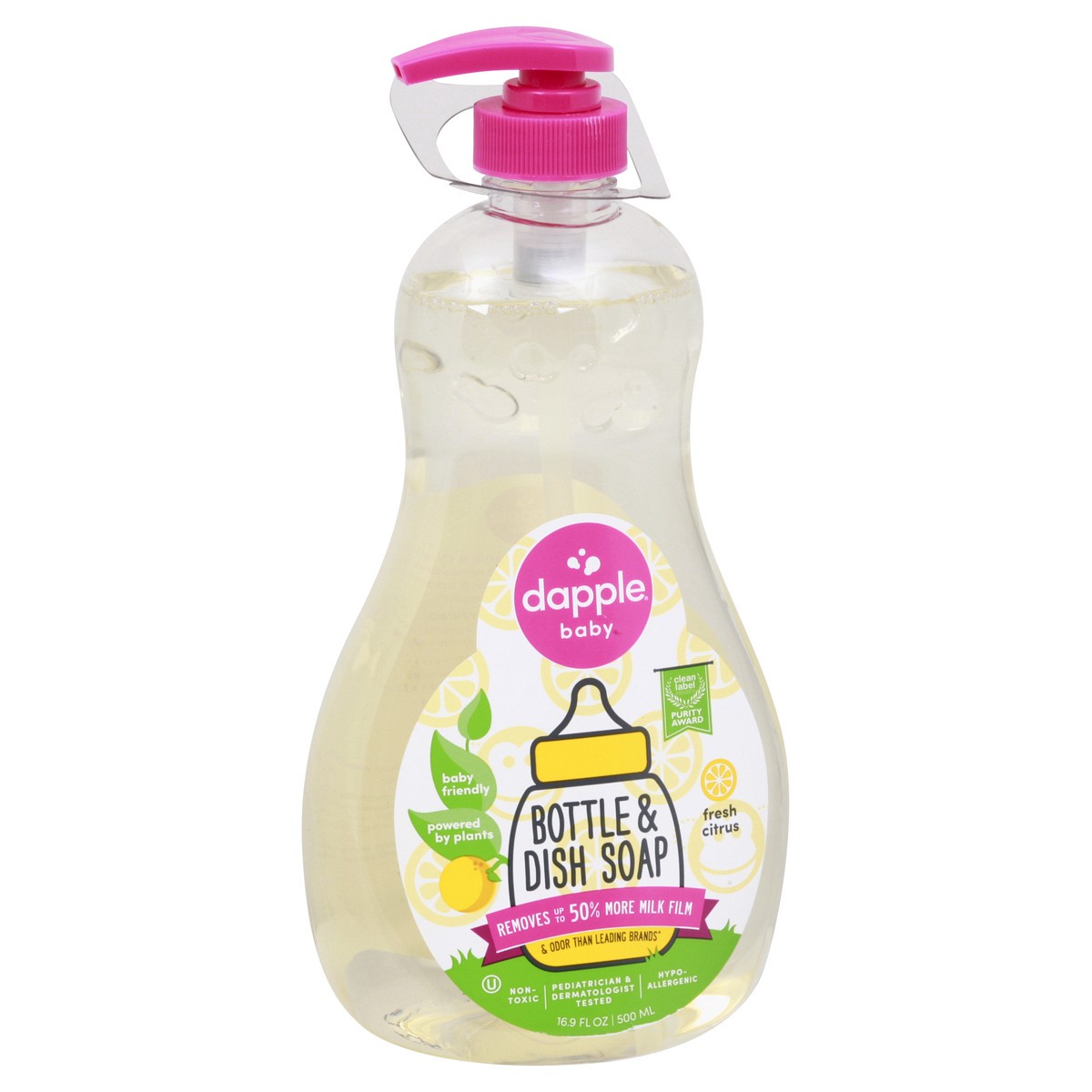 slide 4 of 11, Dapple Baby Fresh Citrus Bottle & Dish Soap 16.9 oz, 16.9 oz