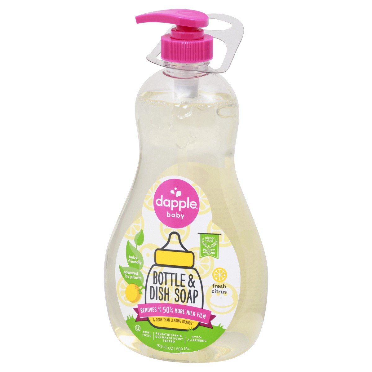 slide 5 of 11, Dapple Baby Fresh Citrus Bottle & Dish Soap 16.9 oz, 16.9 oz