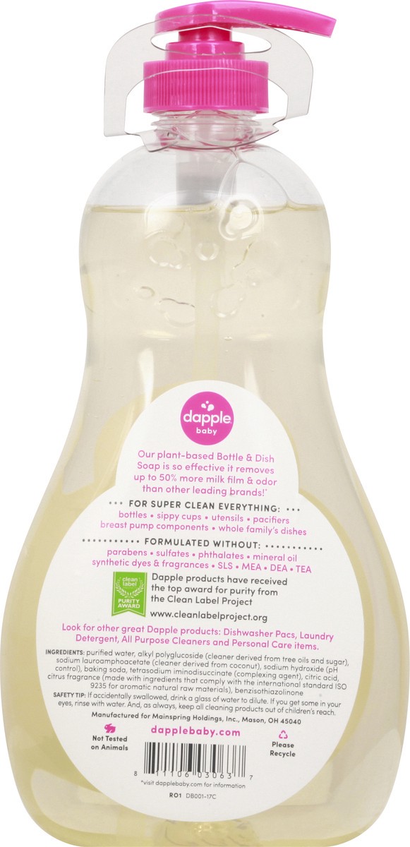 slide 9 of 11, Dapple Baby Fresh Citrus Bottle & Dish Soap 16.9 oz, 16.9 oz