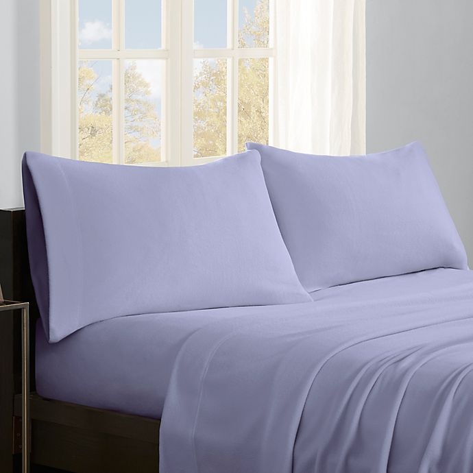 slide 1 of 2, True North by Sleep Philosophy Micro Fleece Twin Sheet Set - Lavender, 1 ct