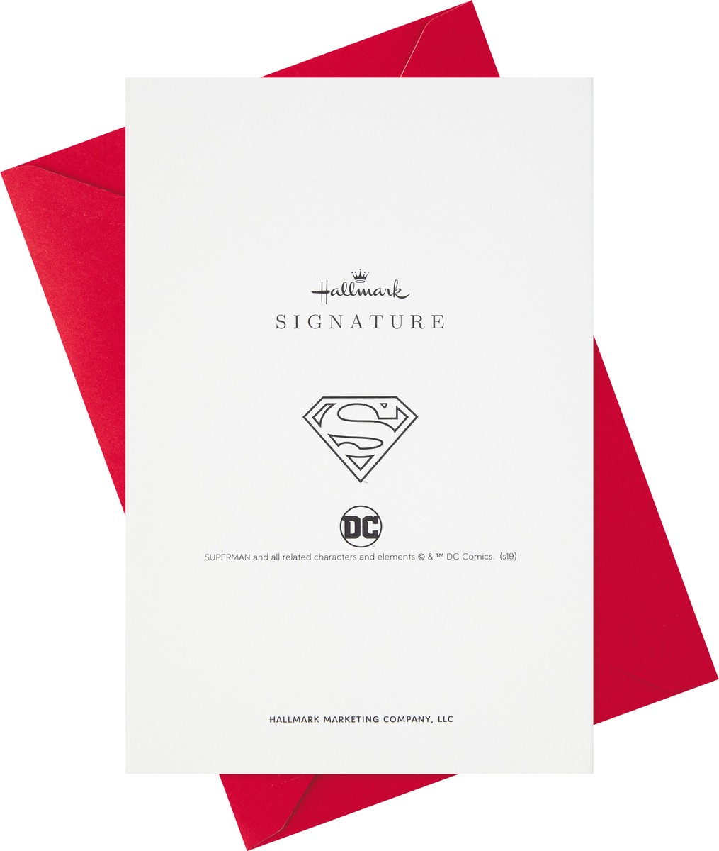 slide 4 of 8, Hallmark Signature Birthday Card for Him (Superman Silhouette), 1 ct