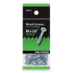 Hillman Phillips Wood Screw 6 x 1/2 in