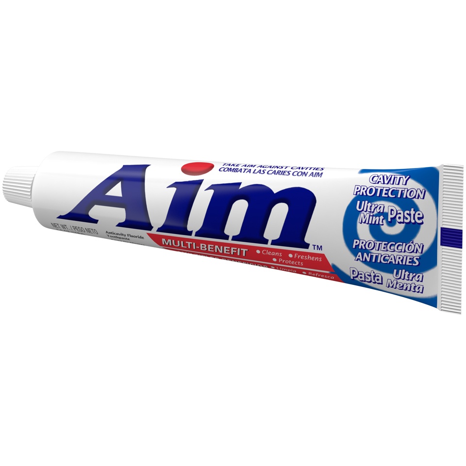 slide 4 of 4, Aim Multi-Benefit Cavity Protection Ultra Mint Paste, 5.5 oz
