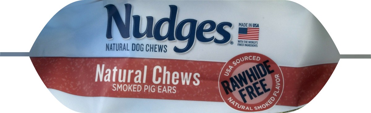 slide 7 of 9, Nudges Natural Real Pork Chews Rawhide Free Dog Treats, 7 oz