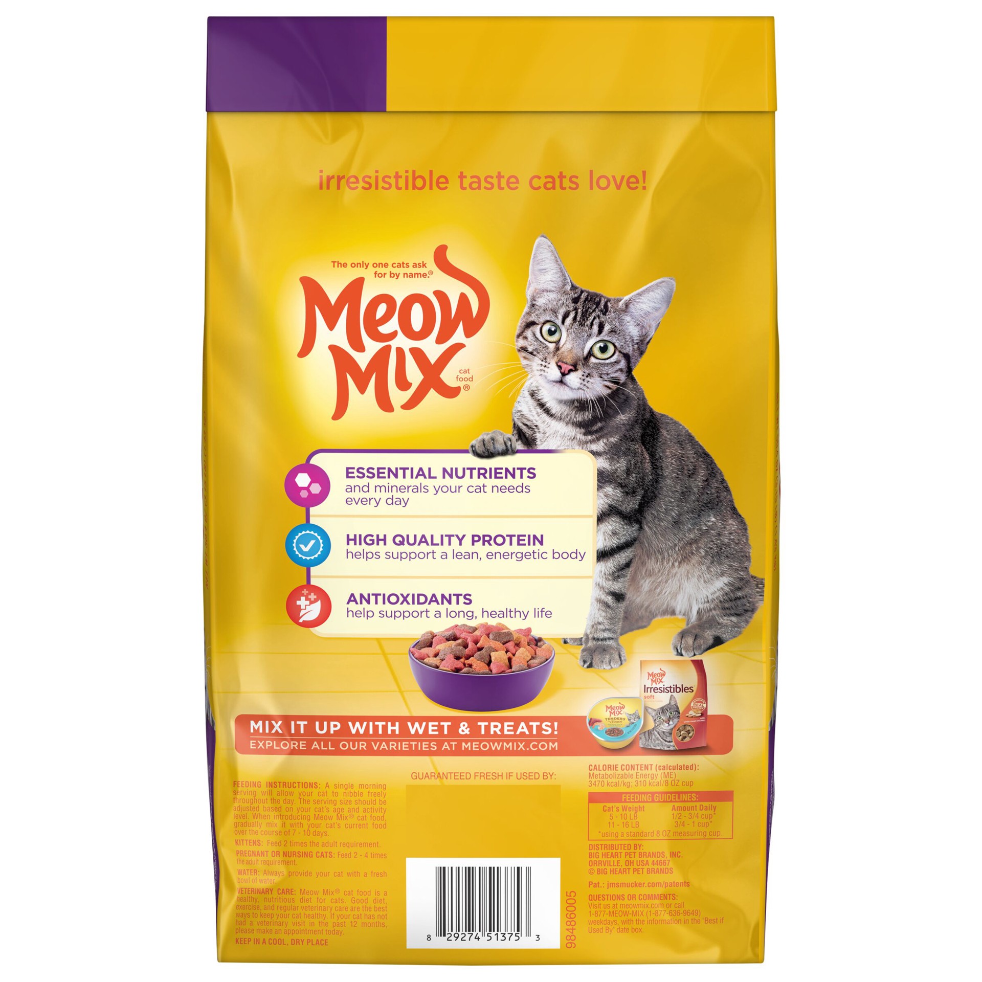 slide 5 of 5, Meow Mix Original Choice Dry Cat Food, 50.4 oz