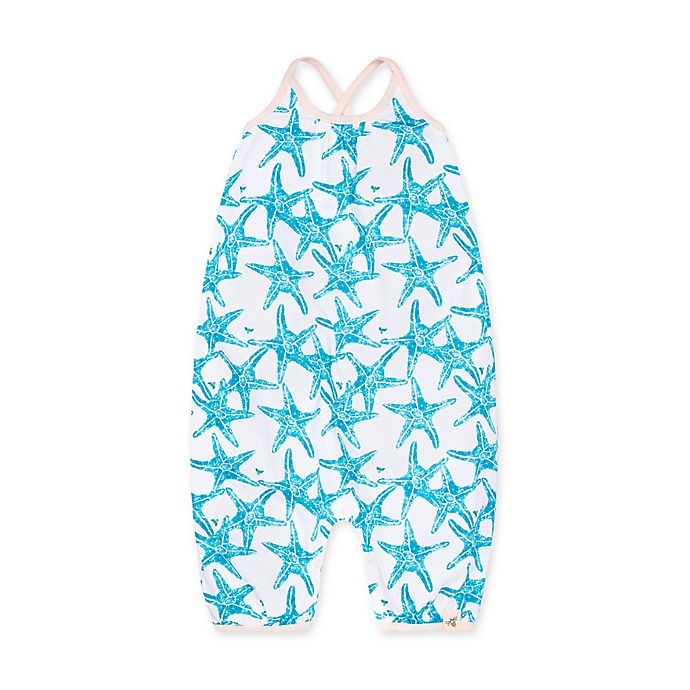 slide 1 of 2, Burt's Bees Baby Watercolor Starfish Jumpsuit, 1 ct