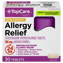 TopCare Health 180 mg Non-Drowsy Allergy Relief 30 Tablets