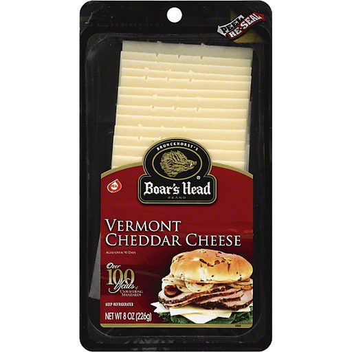 slide 2 of 3, Boars Head Cheese, Vermont Cheddar, per lb