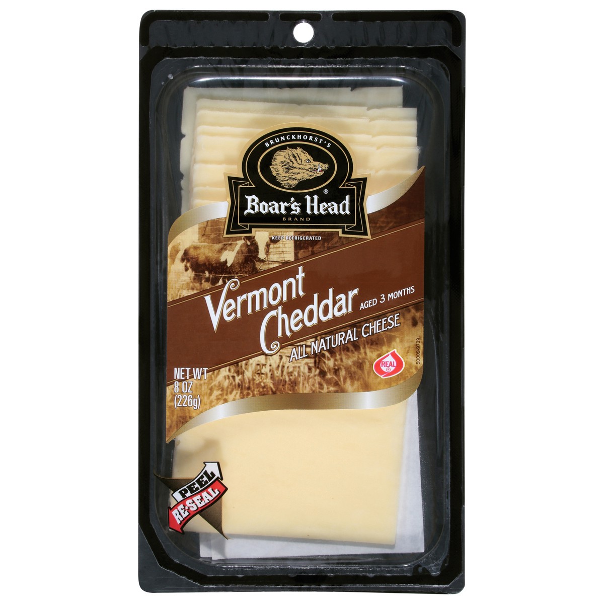 slide 1 of 13, Boar's Head Pre-sliced Vermont Cheddar Cheese, 8 oz