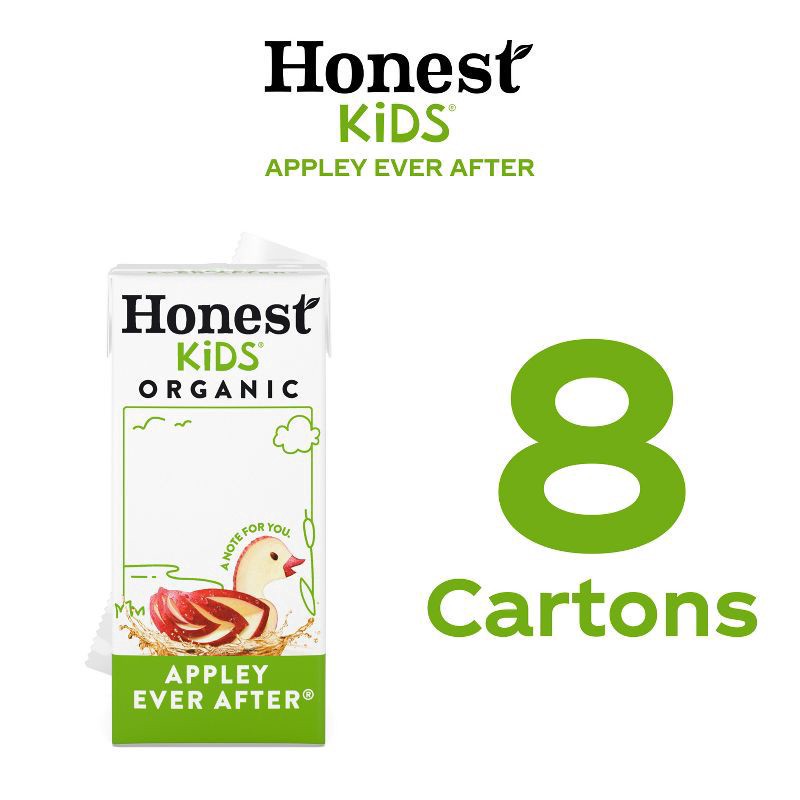 slide 3 of 9, Honest Kids Appley Ever After Cartons, 6 fl oz, 8 Pack, 8 ct