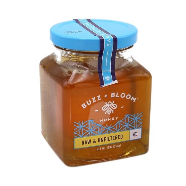 slide 1 of 1, Buzz Bloom Honey Raw & Unfiltered, 12 oz