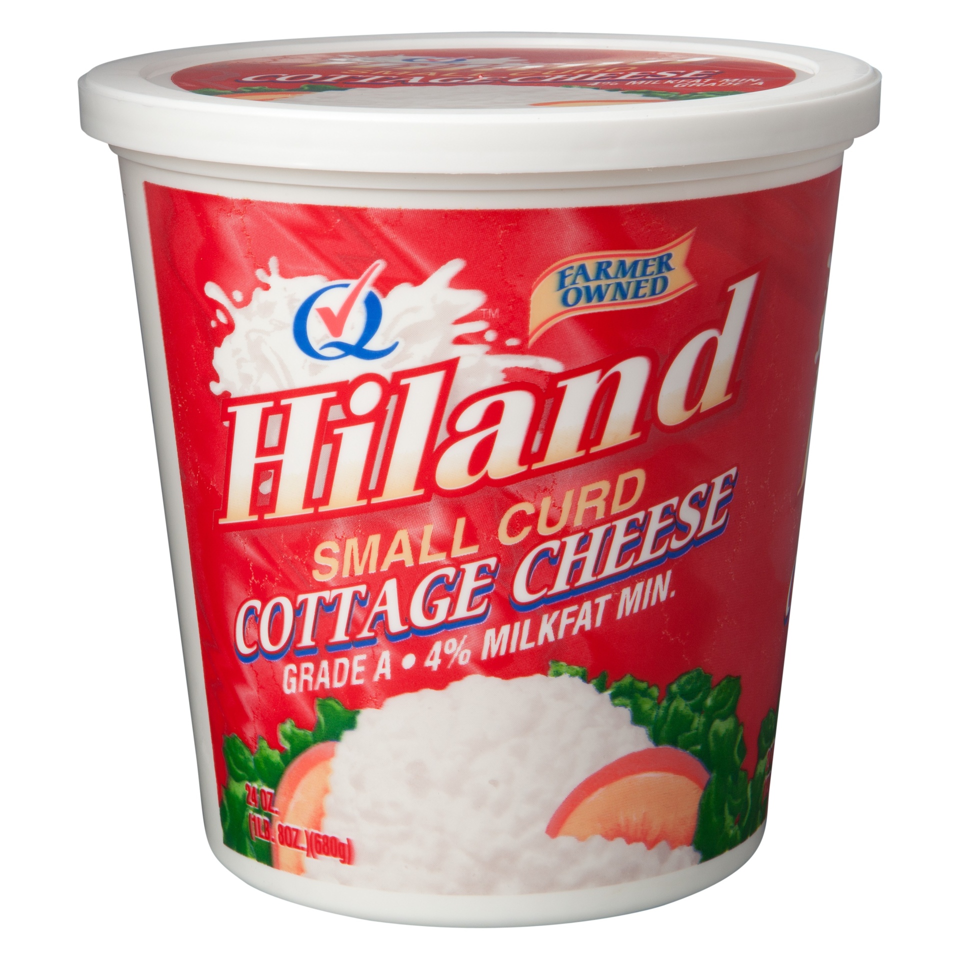 slide 1 of 1, Hiland Dairy Cottage Cheese Tiny, 24 oz