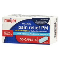 slide 7 of 29, Meijer Pain Relief PM Caplets, 50 ct