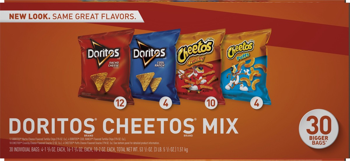 slide 9 of 11, Frito-Lay Variety Pack Doritos Cheetos Mix 30 ea, 30 ct