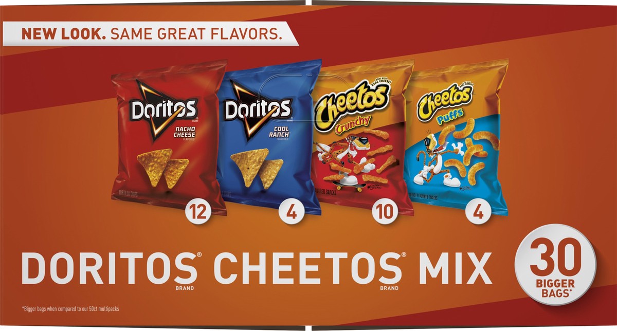 slide 10 of 11, Frito-Lay Variety Pack Doritos Cheetos Mix 30 ea, 30 ct