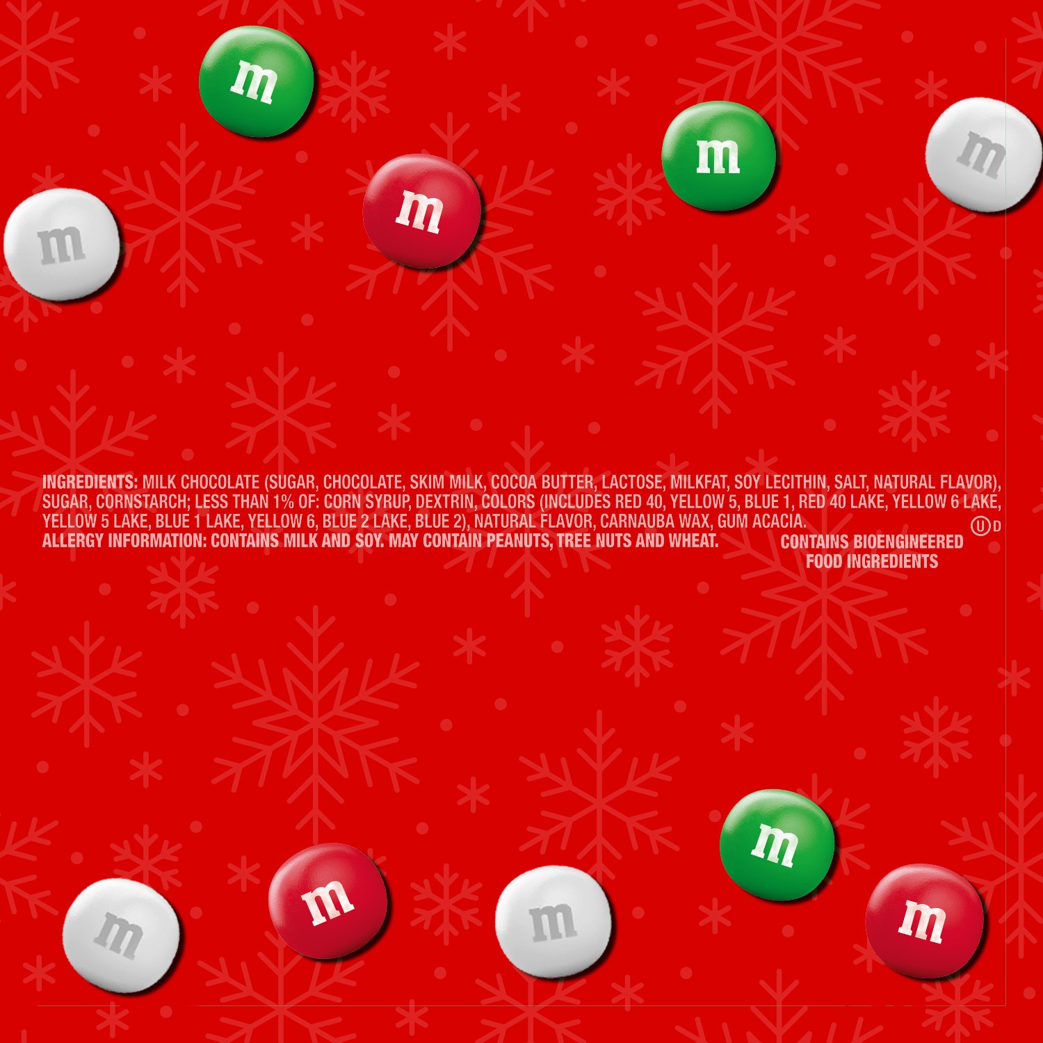 slide 8 of 8, M&M's Mint Chocolate Holiday Message Christmas Candy, Share Size, 2.83 oz Bag, 2 oz