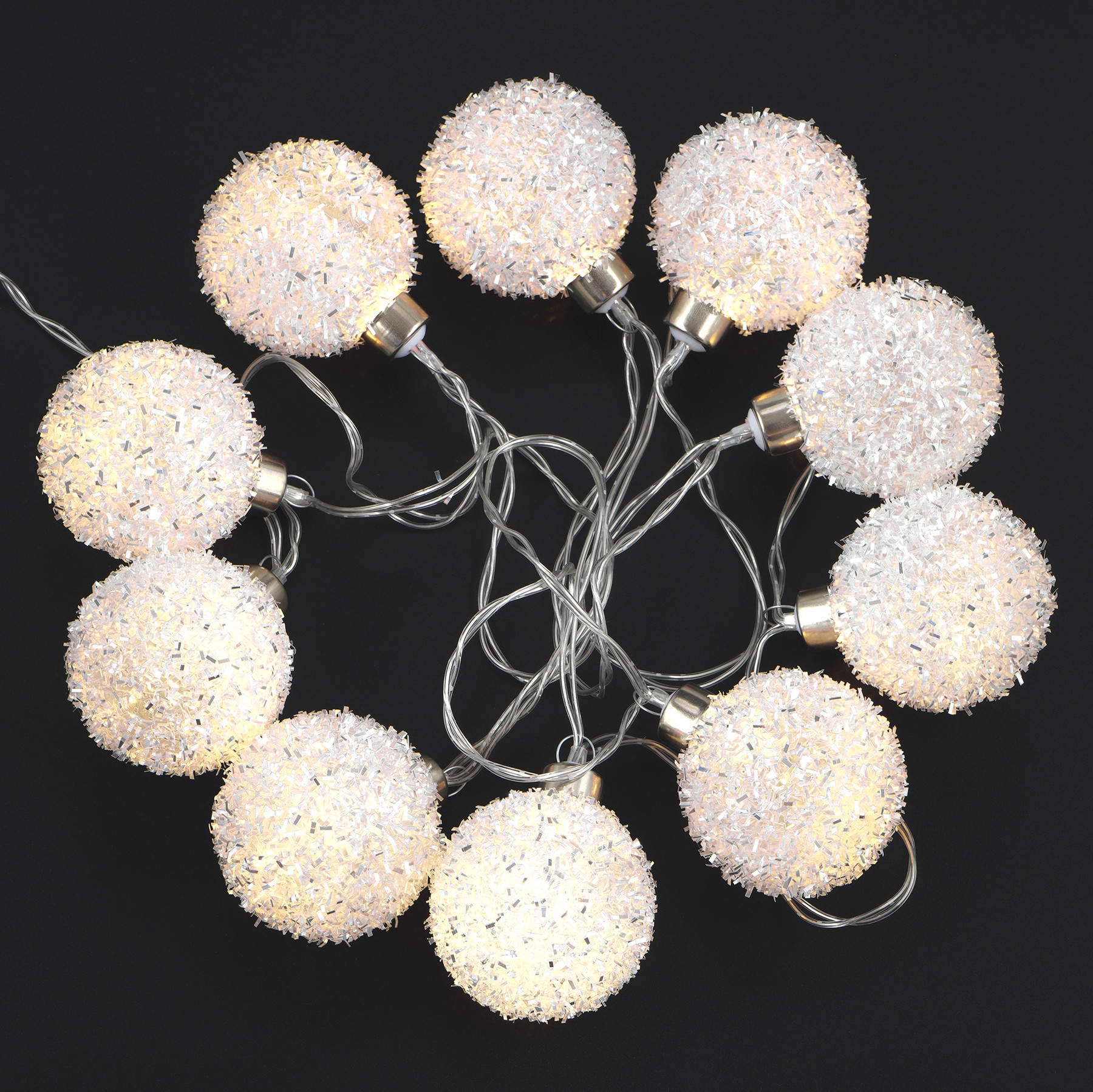 slide 2 of 2, 10ct. Warm White Led Frosted Ball String Lights By Ashland, 10 ct