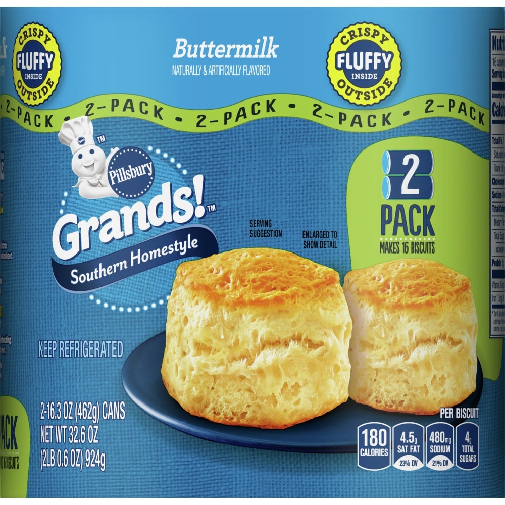 slide 1 of 1, Pillsbury Grands Southern Homestyle Buttermilk Biscuits, 32.6 oz
