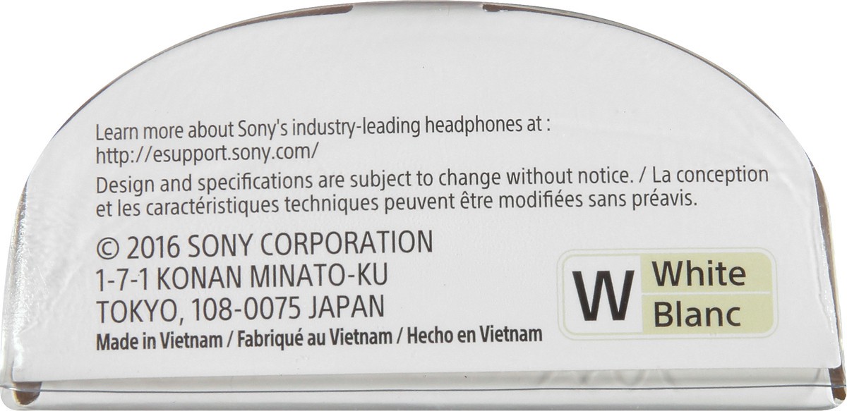 slide 6 of 9, Sony White Stereo Headphones 1 ea, 1 ct
