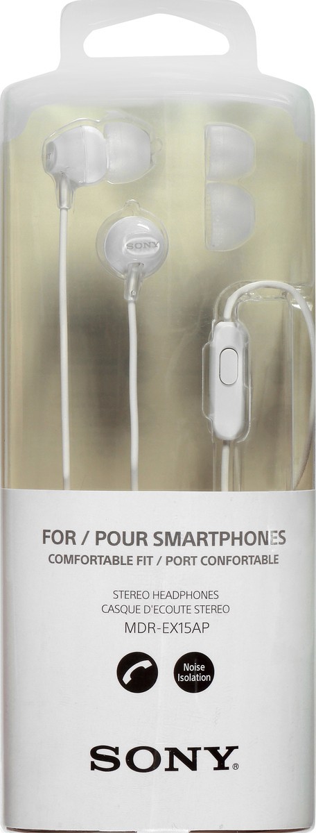 slide 8 of 9, Sony White Stereo Headphones 1 ea, 1 ct