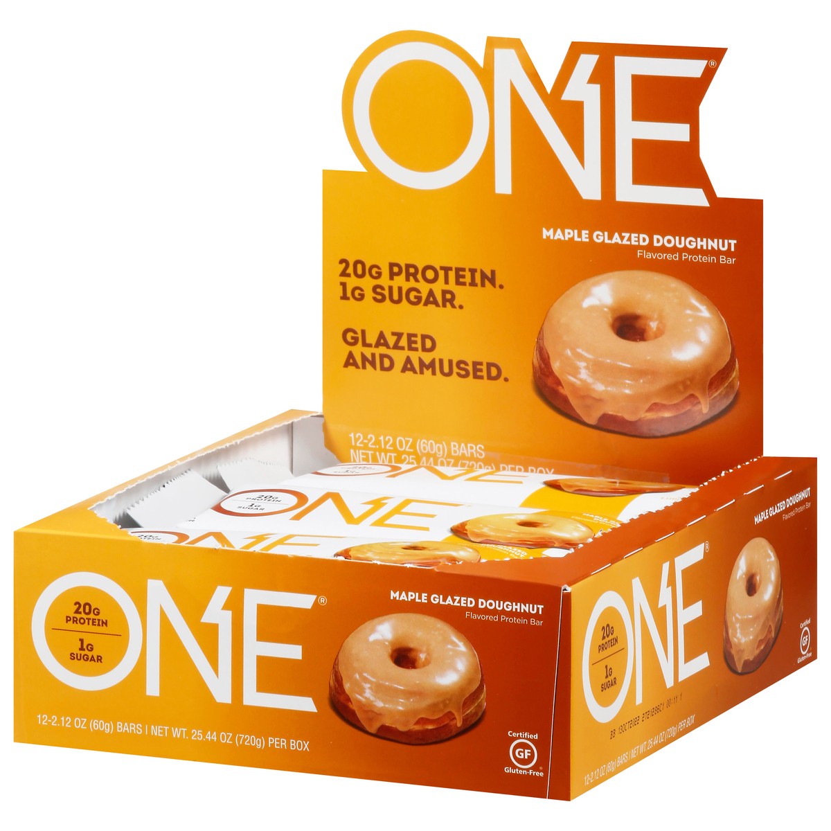 slide 8 of 10, One Maple Glazed Doughnut Flavored Protein Bar 12 - 2.12 oz Bars, 12 ct