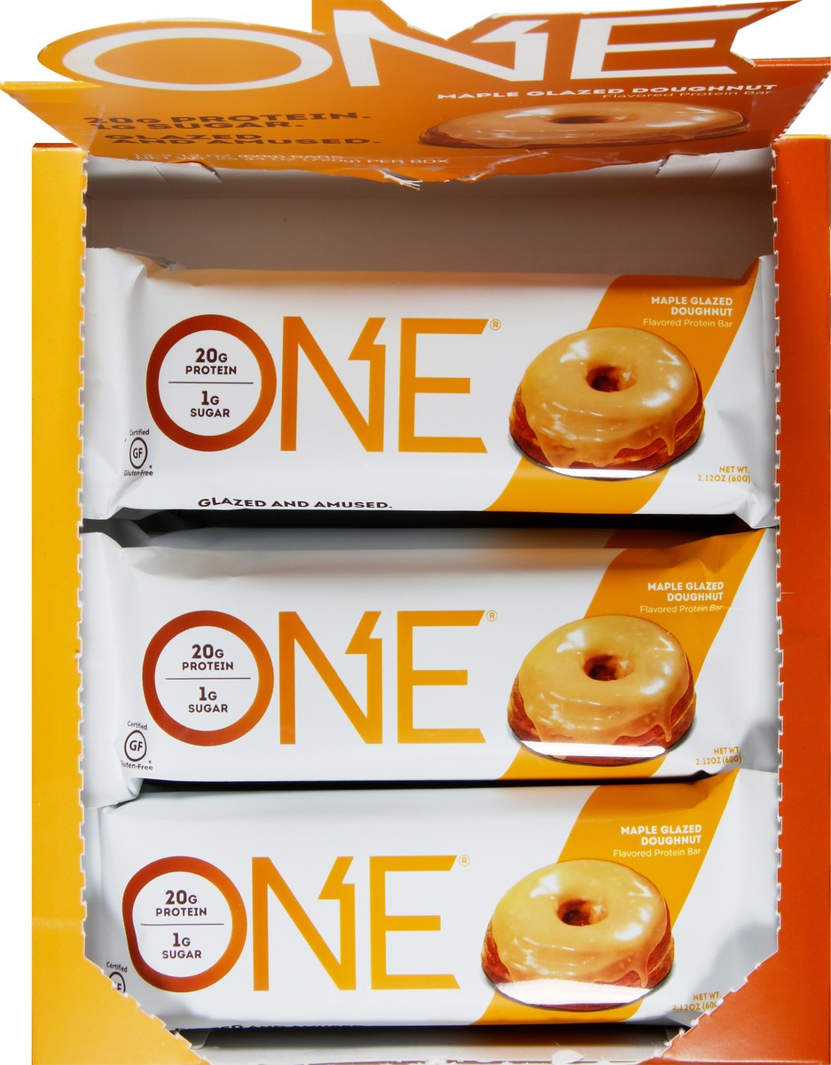 slide 5 of 10, One Maple Glazed Doughnut Flavored Protein Bar 12 - 2.12 oz Bars, 12 ct