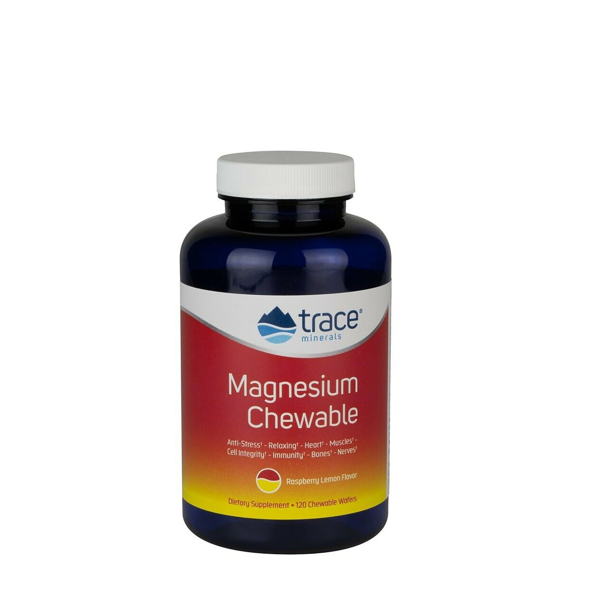 slide 1 of 1, Trace Minerals Magnesium Chewable - Raspberry Lemon Flavor, 120 ct