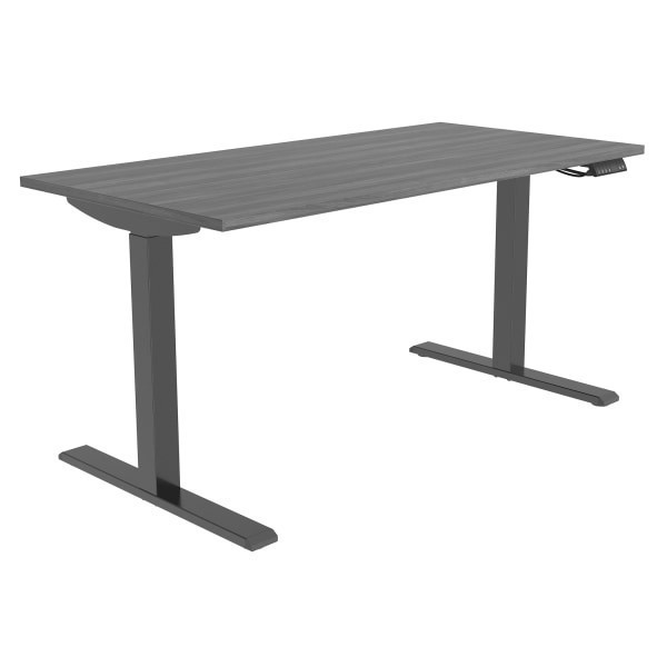 slide 4 of 10, Realspace® Magellan Performance Electric 60""W Height-Adjustable Standing Desk, Gray, BIFMA Compliant, 1 ct