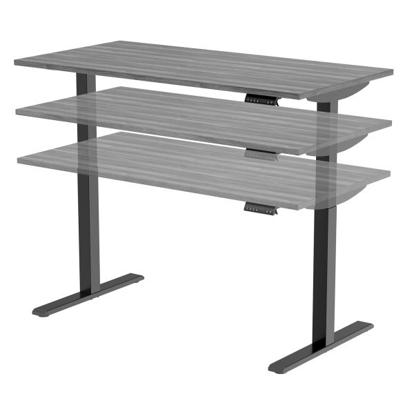 slide 8 of 10, Realspace® Magellan Performance Electric 60""W Height-Adjustable Standing Desk, Gray, BIFMA Compliant, 1 ct