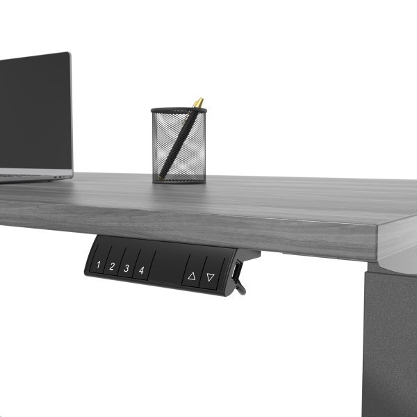 slide 9 of 10, Realspace® Magellan Performance Electric 60""W Height-Adjustable Standing Desk, Gray, BIFMA Compliant, 1 ct