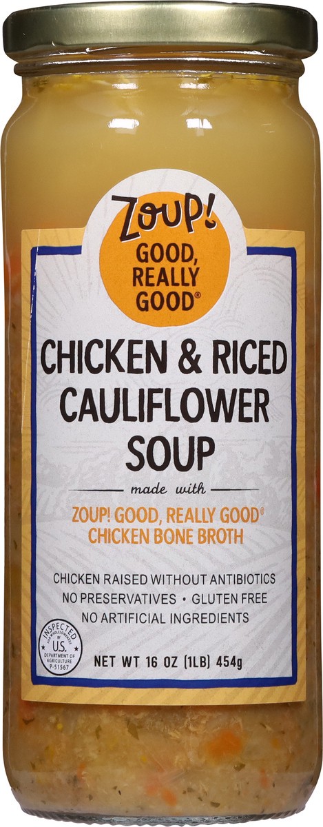 slide 7 of 9, Zoup! Chicken And Rice Cauliflower Soup, 16 oz