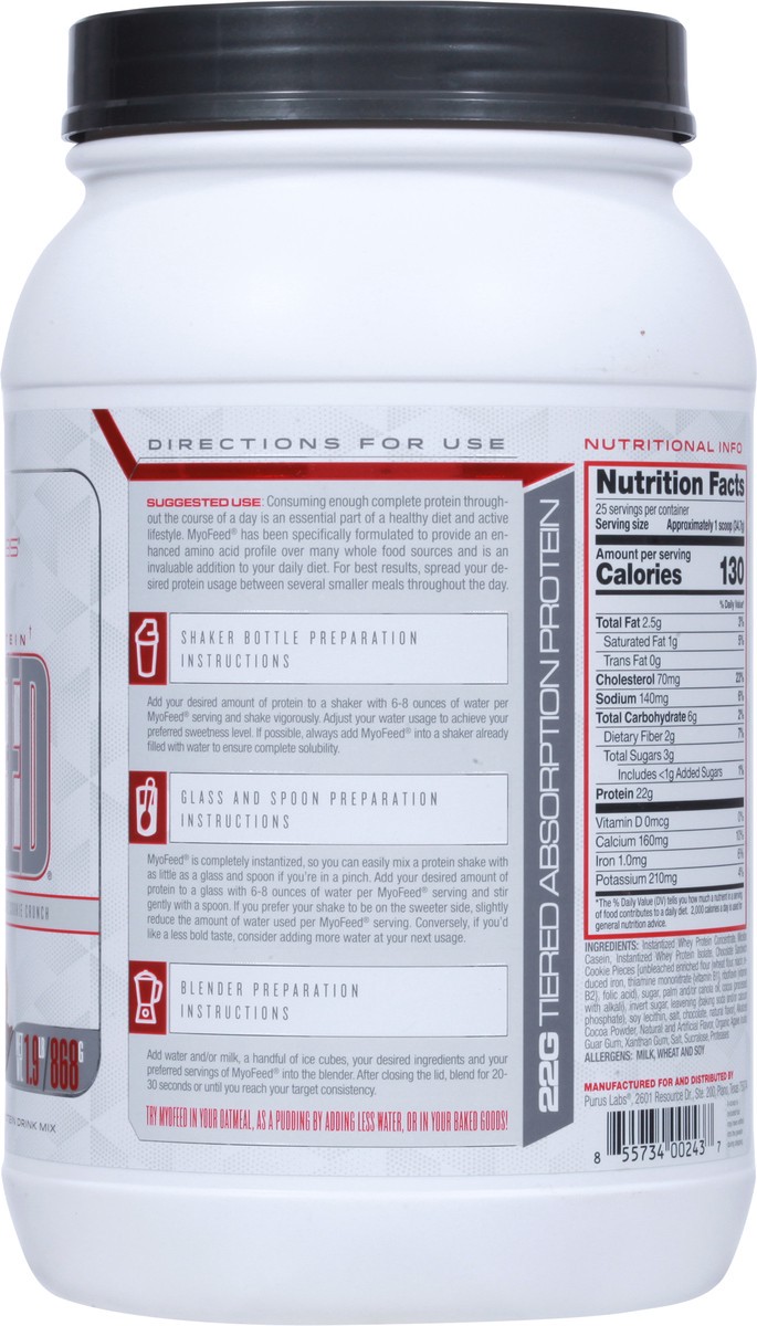 slide 2 of 13, Purus MyoFeed Premium Chocolate Cookie Crunch Blended Protein 1.9 lb, 1.9 lb