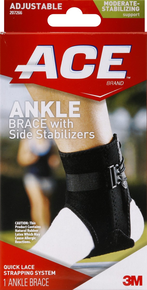 slide 4 of 5, Ace Ankle Brace with Side Stabiliity, One Size