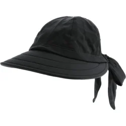 Sun N Sand Women's Sun Visor with Bow - Black