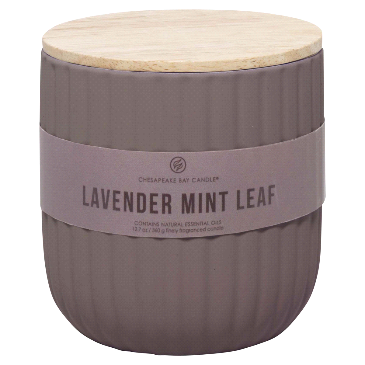 slide 1 of 1, Chesapeake Bay Candle Yankee Candles Yankee Candle Lavender Mint Leaf Medium Ribbed Jar Candle, 1 ct