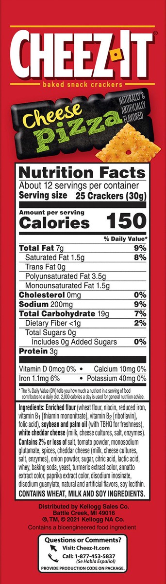 slide 2 of 8, Cheez-It Cheese Crackers, Cheese Pizza, 12.4 oz, 12.4 oz