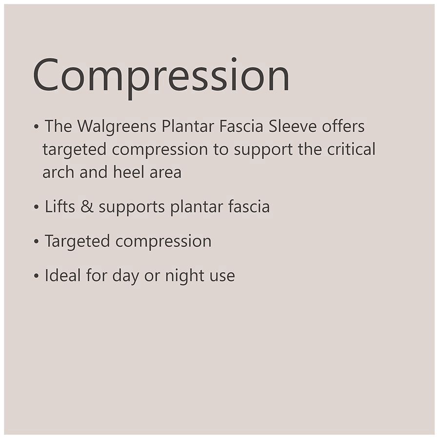 slide 4 of 5, Walgreens Plantar Fascia Sleeves Small/Medium, 2 ct