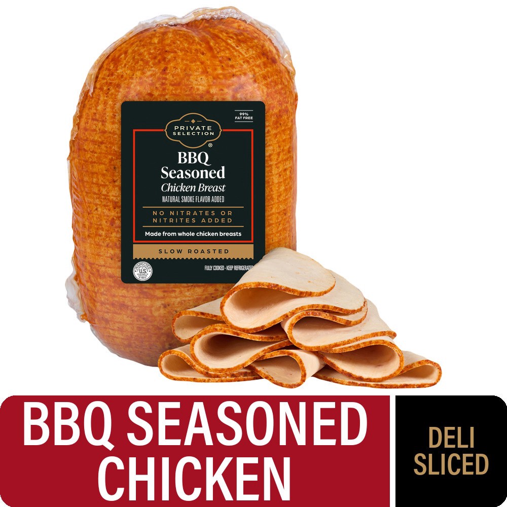 slide 1 of 1, Private Selection® BBQ Seasoned Chicken Sliced, 12 oz, 12 oz