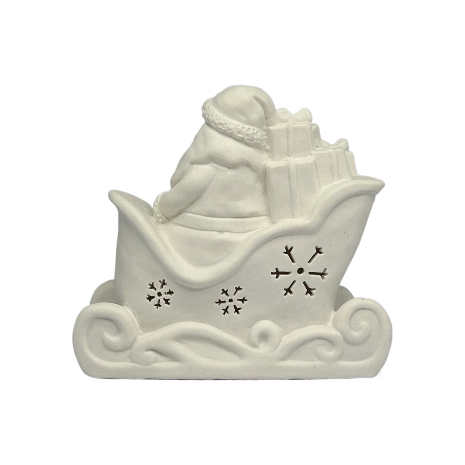slide 3 of 8, 7.5" Led Diy Ceramic Santa's Sleigh Decor By Make Market, 7.5 in x 4 in x 6.9 in
